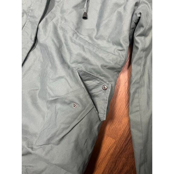 Garnet Hill Green Sherpa Lined 2-in-1 Parka Coat Women’s 14 Utility Chore Barn - Picture 4 of 11